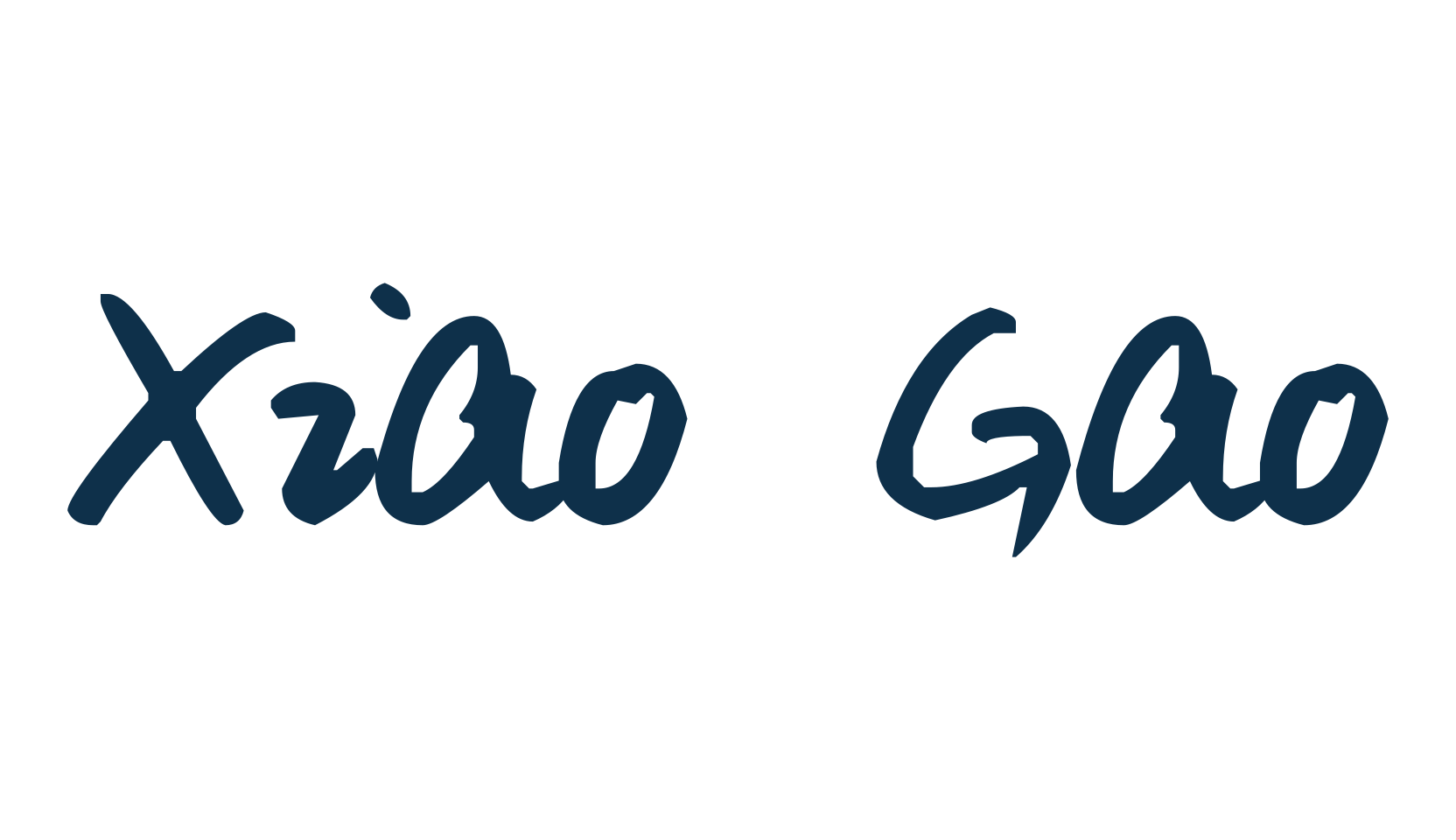 Xiao Gao, script handwritten fancy decorative calligraphy font preview