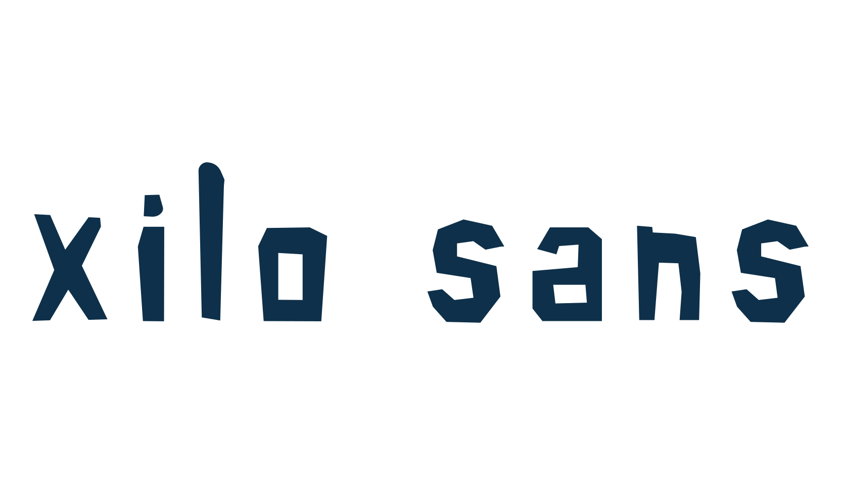 Xilo Sans, fancy various decorative font preview
