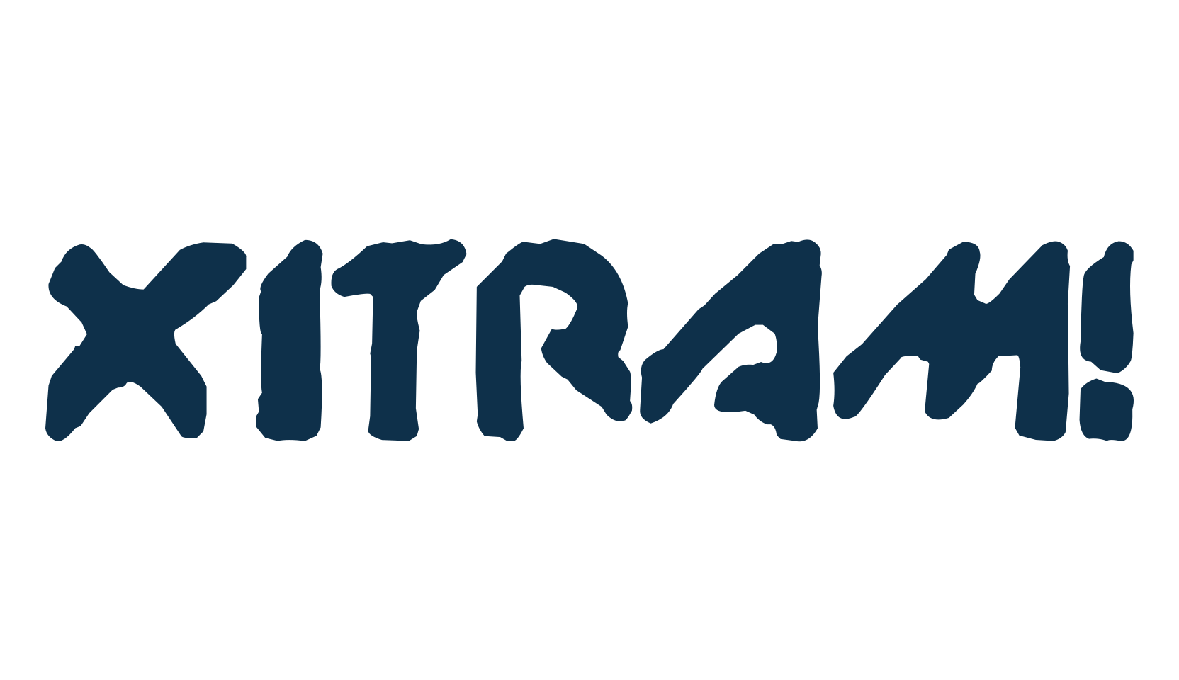XitRAM!, fancy eroded decorative font preview