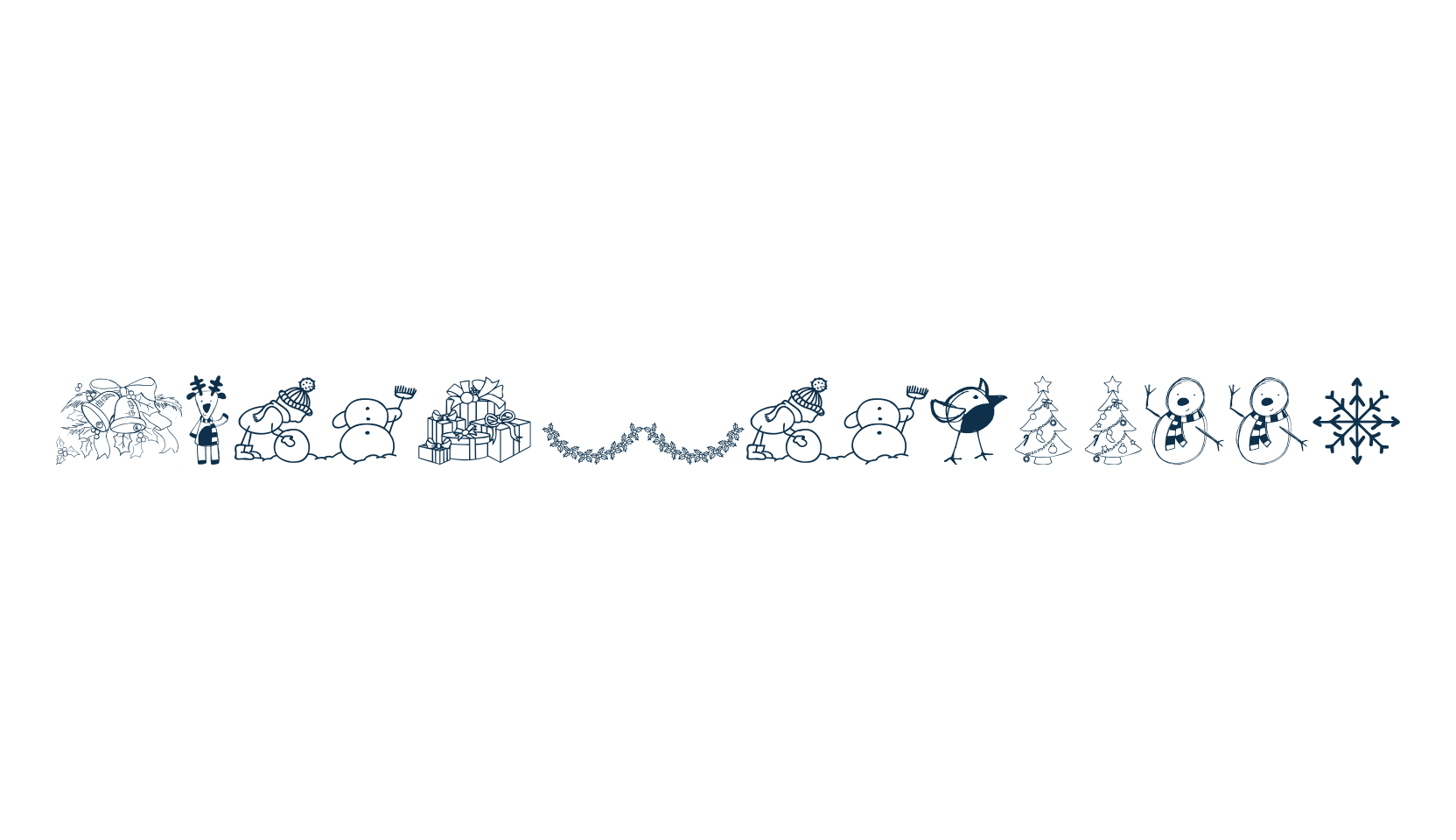 Xmas Cartoon, fancy decorative font preview