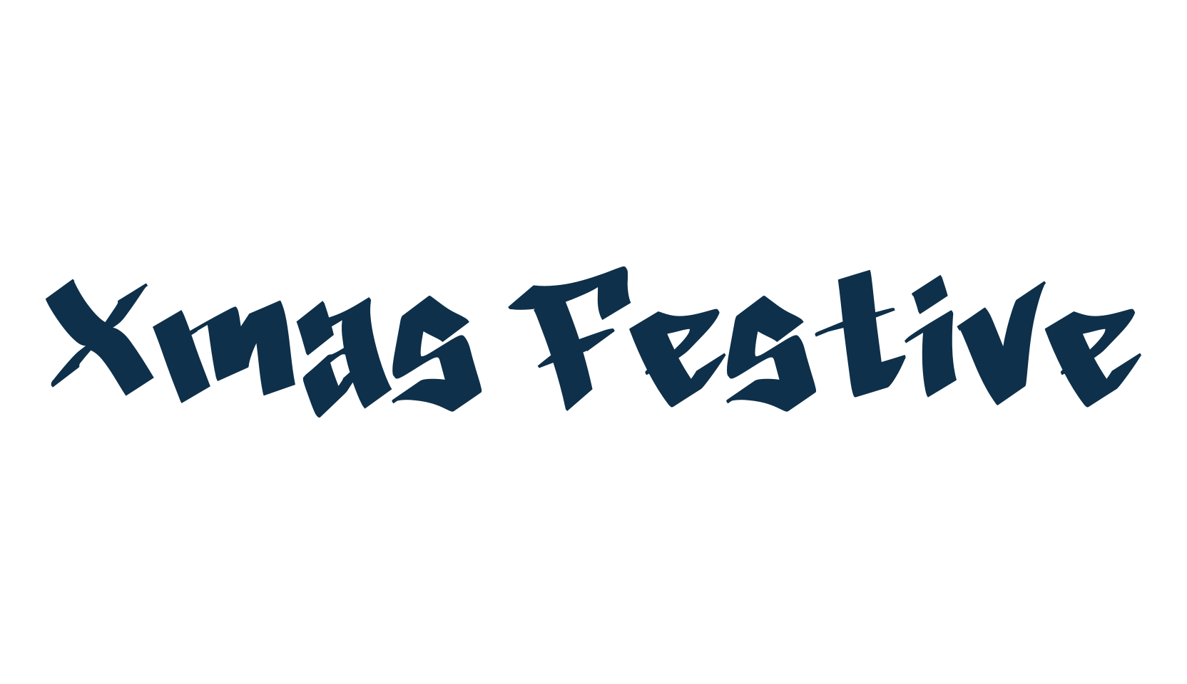 Xmas Festive, script graffiti fancy decorative calligraphy font preview