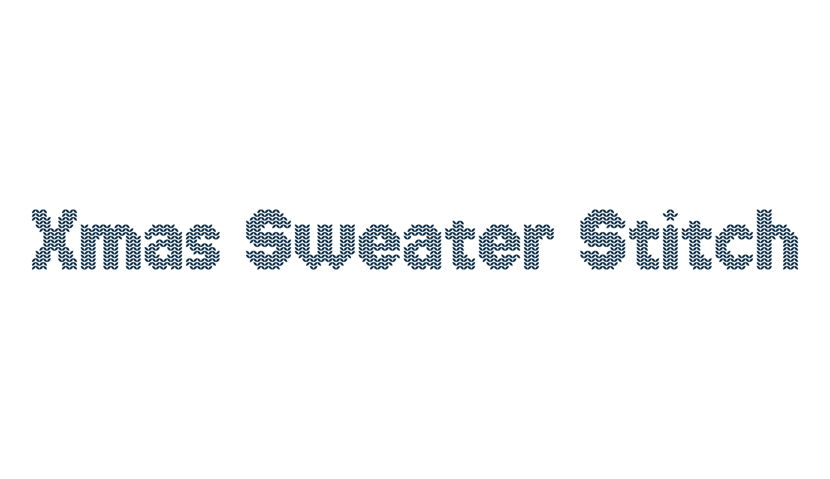 Xmas Sweater Stitch, fancy decorative font preview