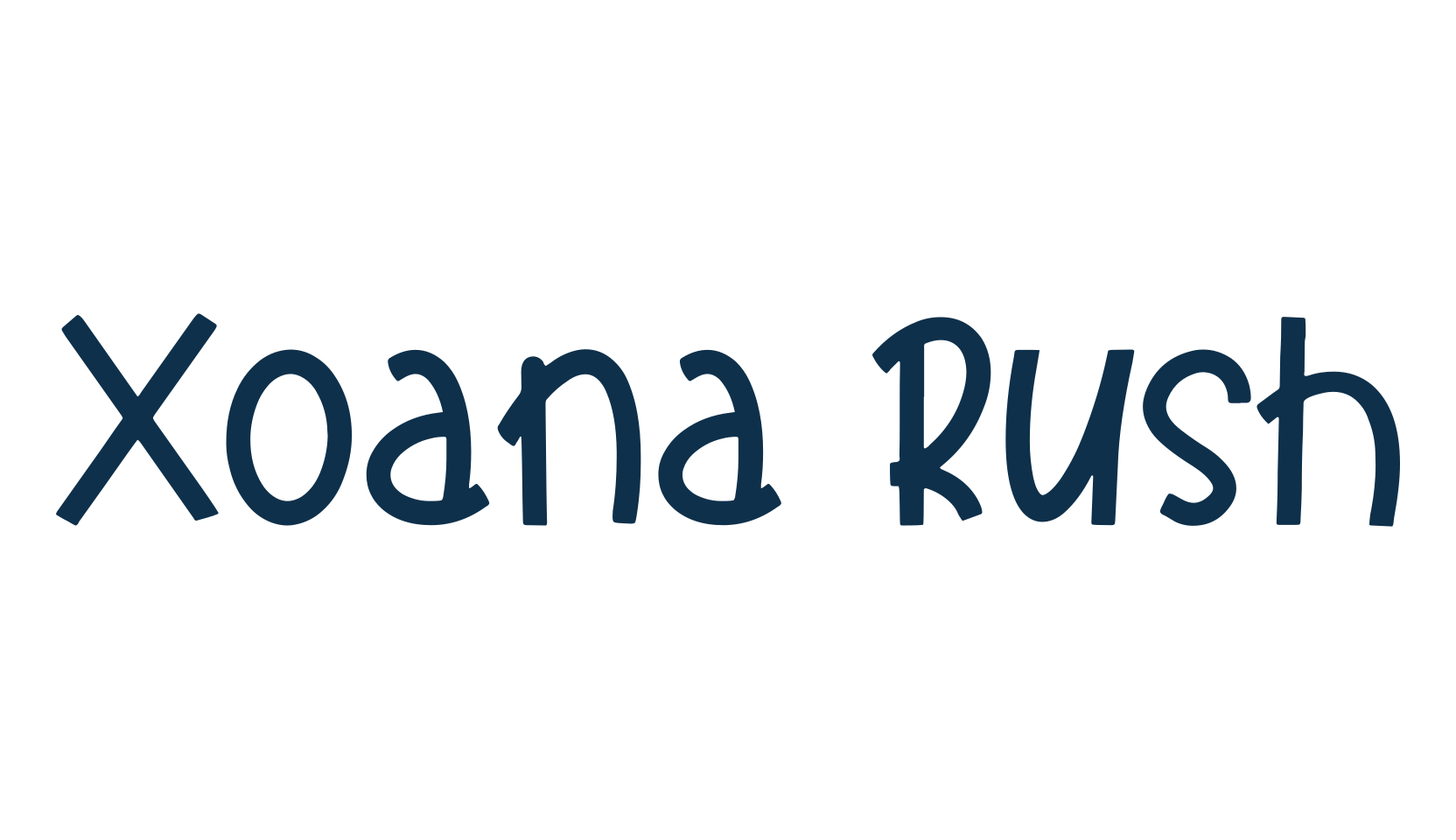 Xoana Rush, fancy cartoon decorative comic font preview