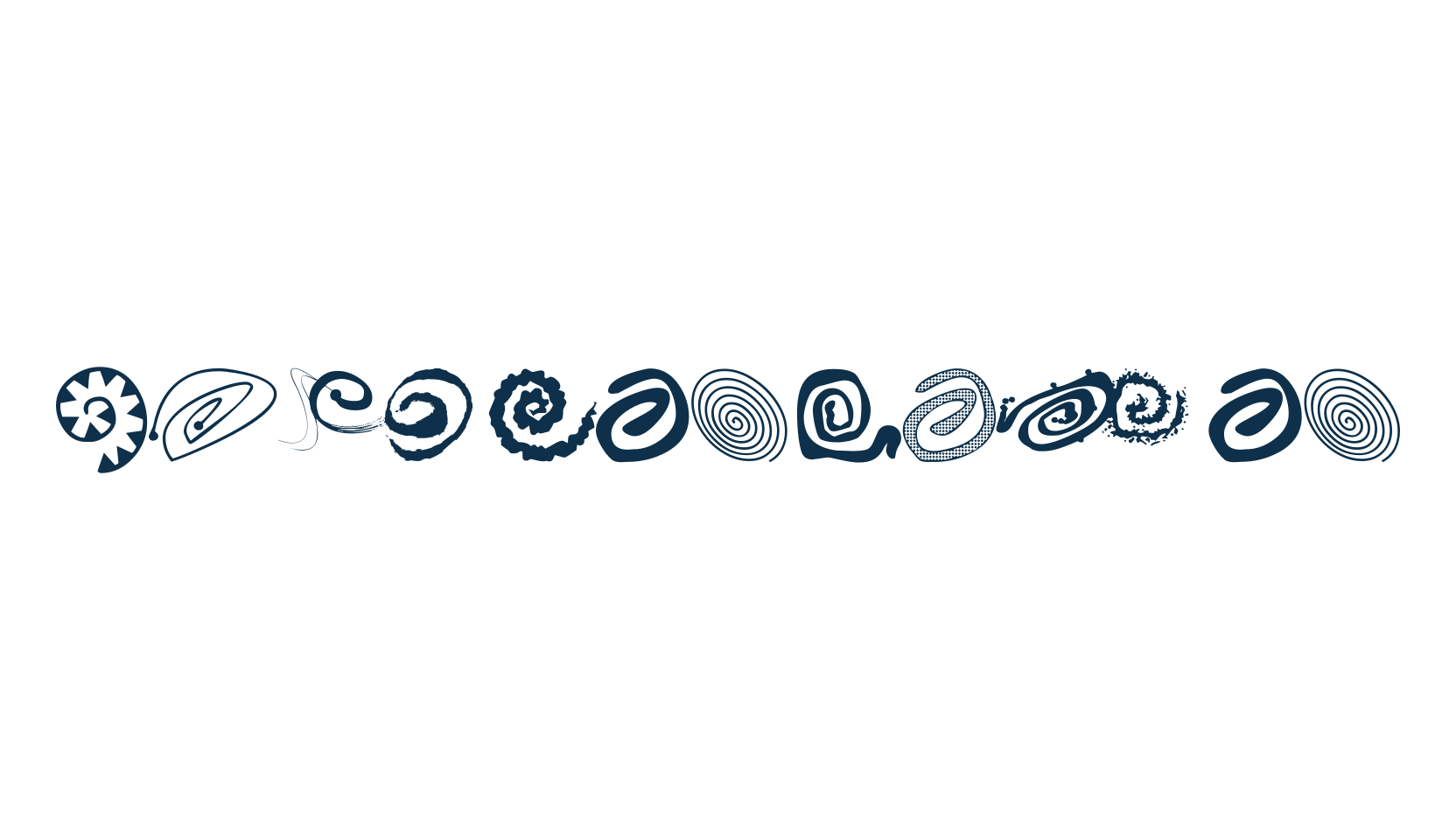 XSpiralmental, fancy decorative font preview