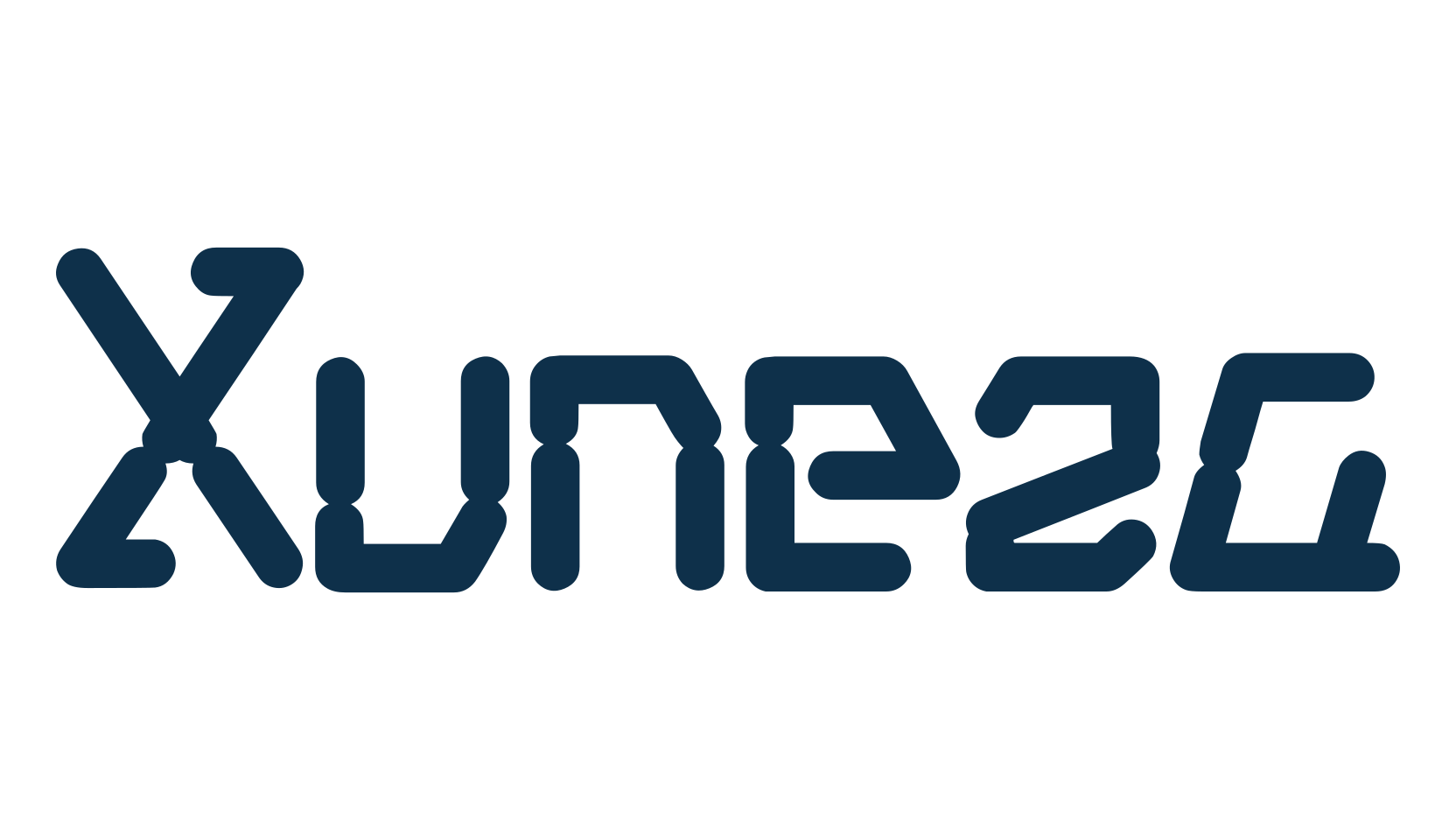 Xuneza, techno sci-fi font preview