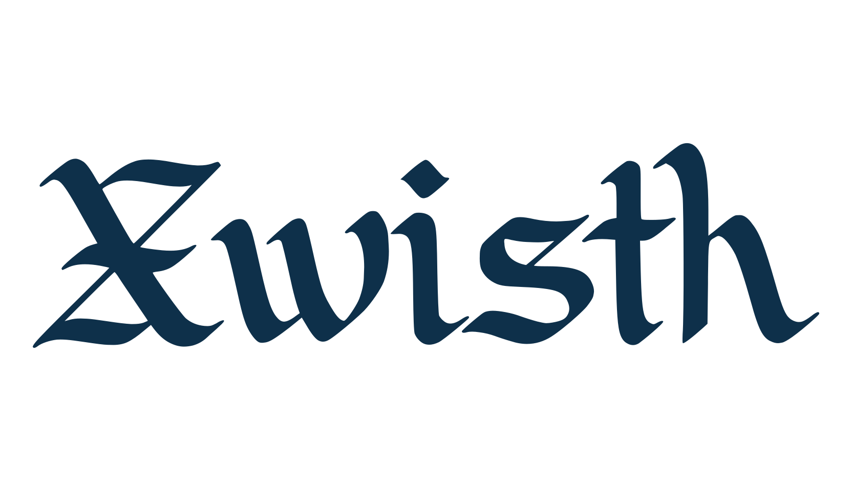 Xwisth, fancy various gothic font preview