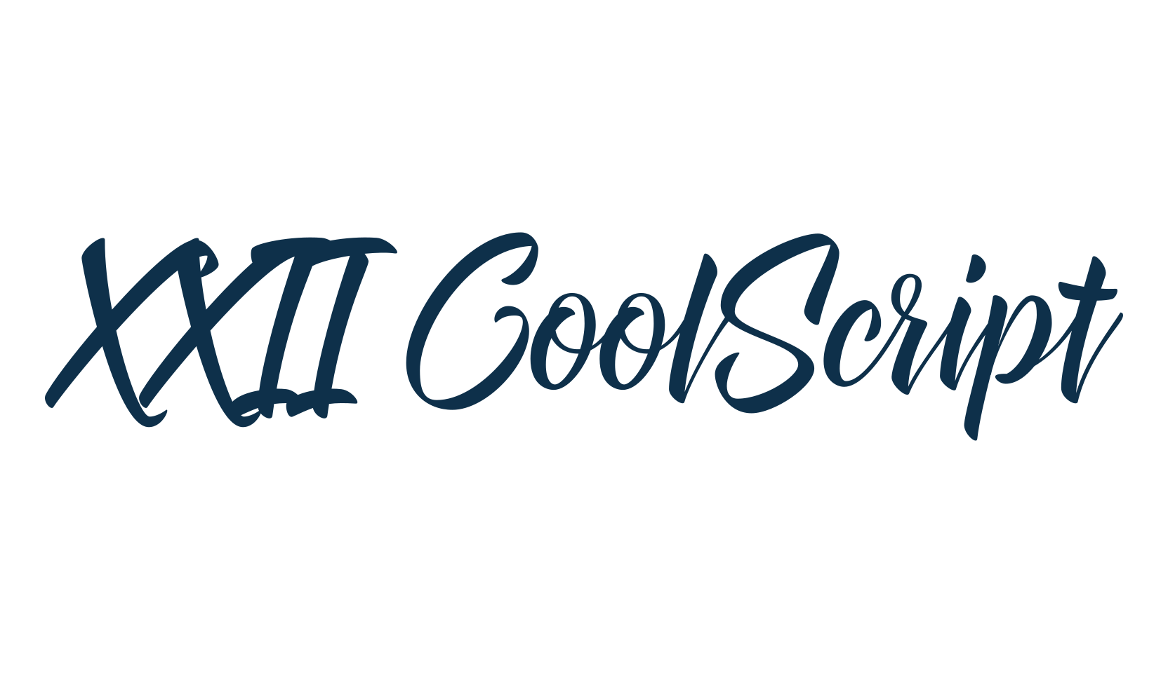 XXII CoolScript, script brush fancy decorative calligraphy font preview