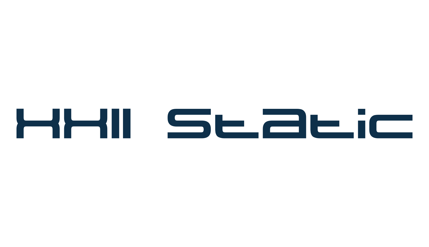 XXII Static, techno sci-fi font preview