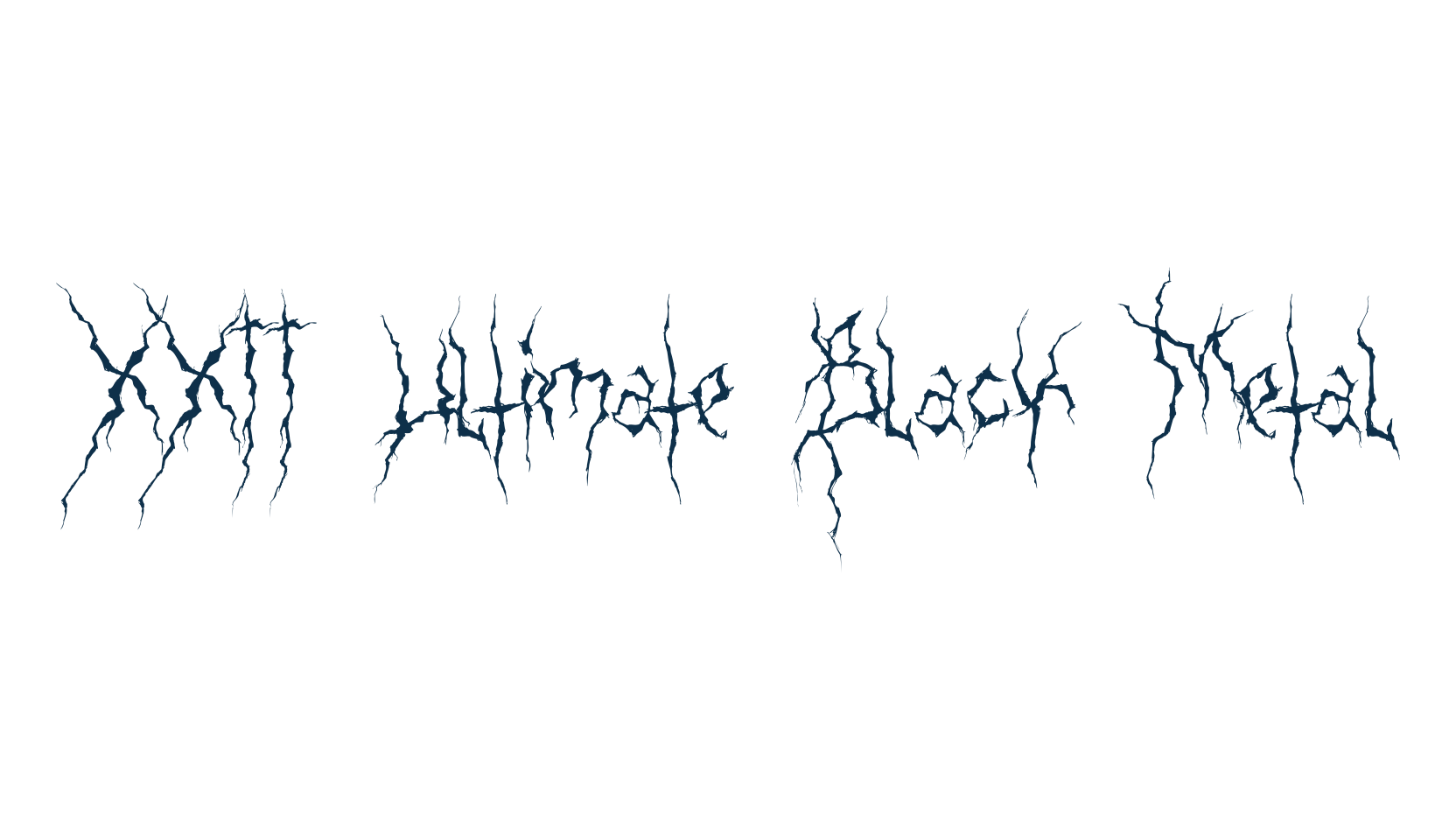 XXII Ultimate Black Metal, holiday halloween fancy decorative horror font preview