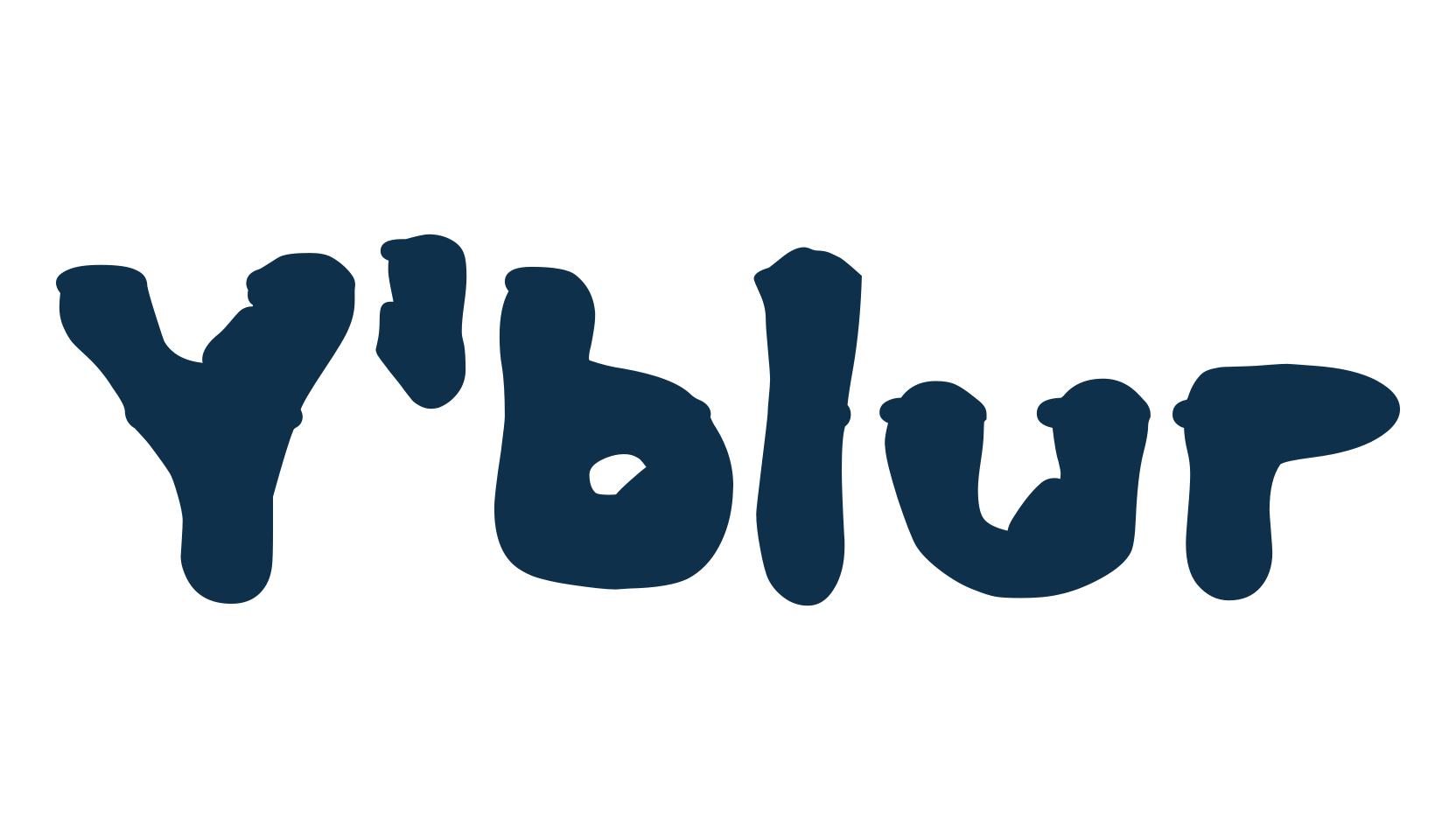 Y'blur, fancy eroded decorative font preview