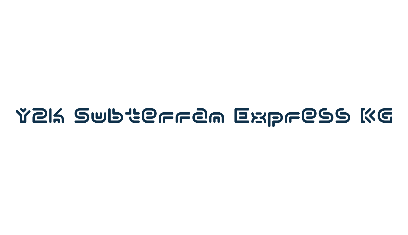 Y2k Subterran Express KG, sci-fi font preview