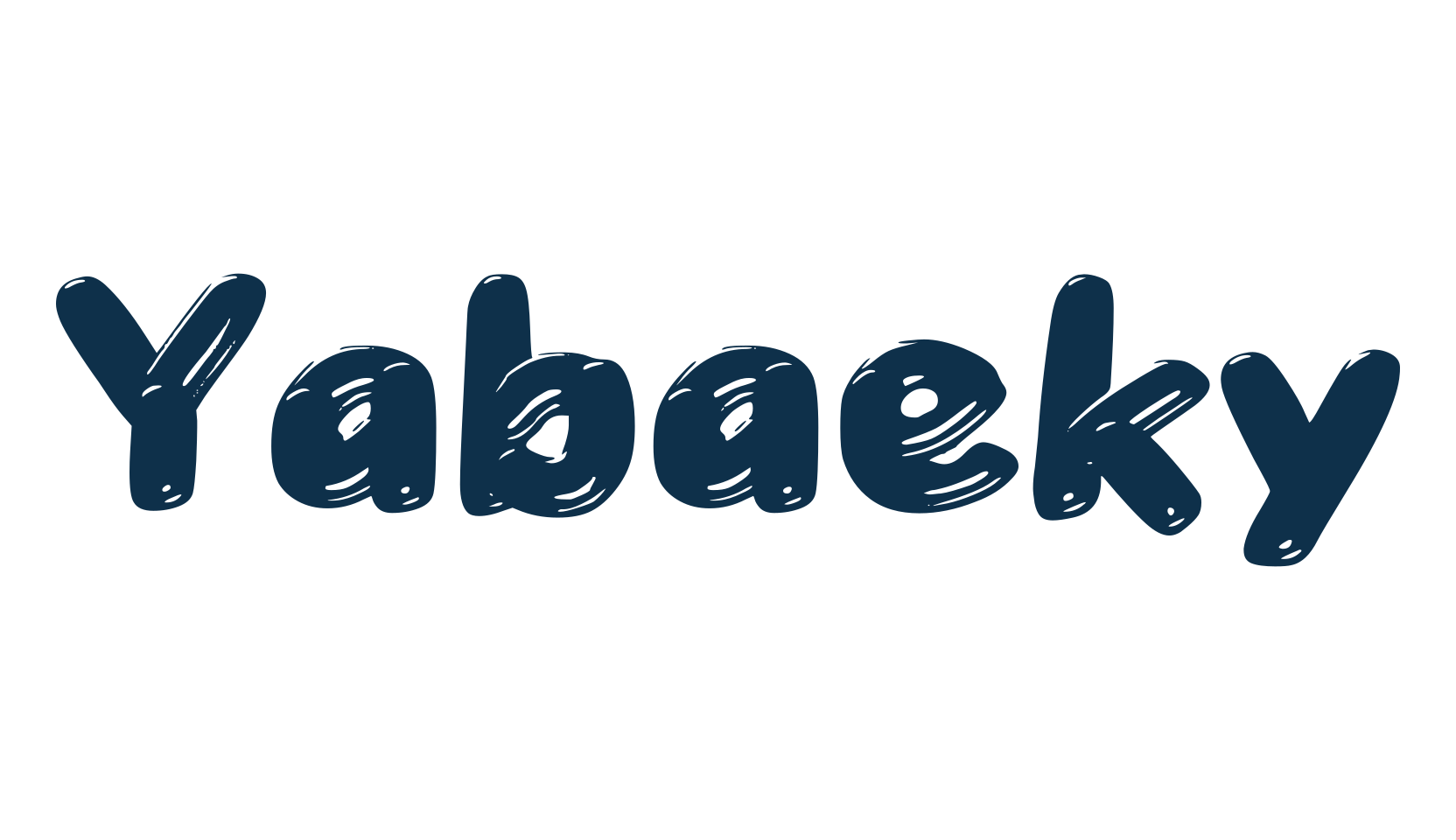 Yabaeky, fancy cartoon decorative font preview