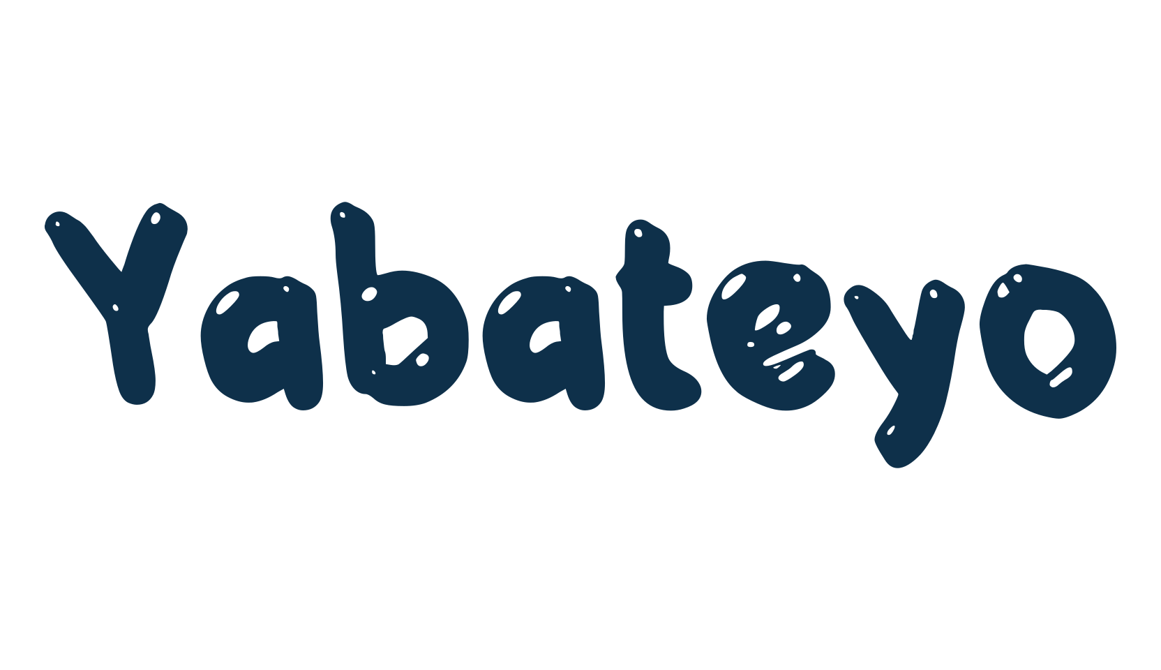 Yabateyo, fancy cartoon decorative font preview