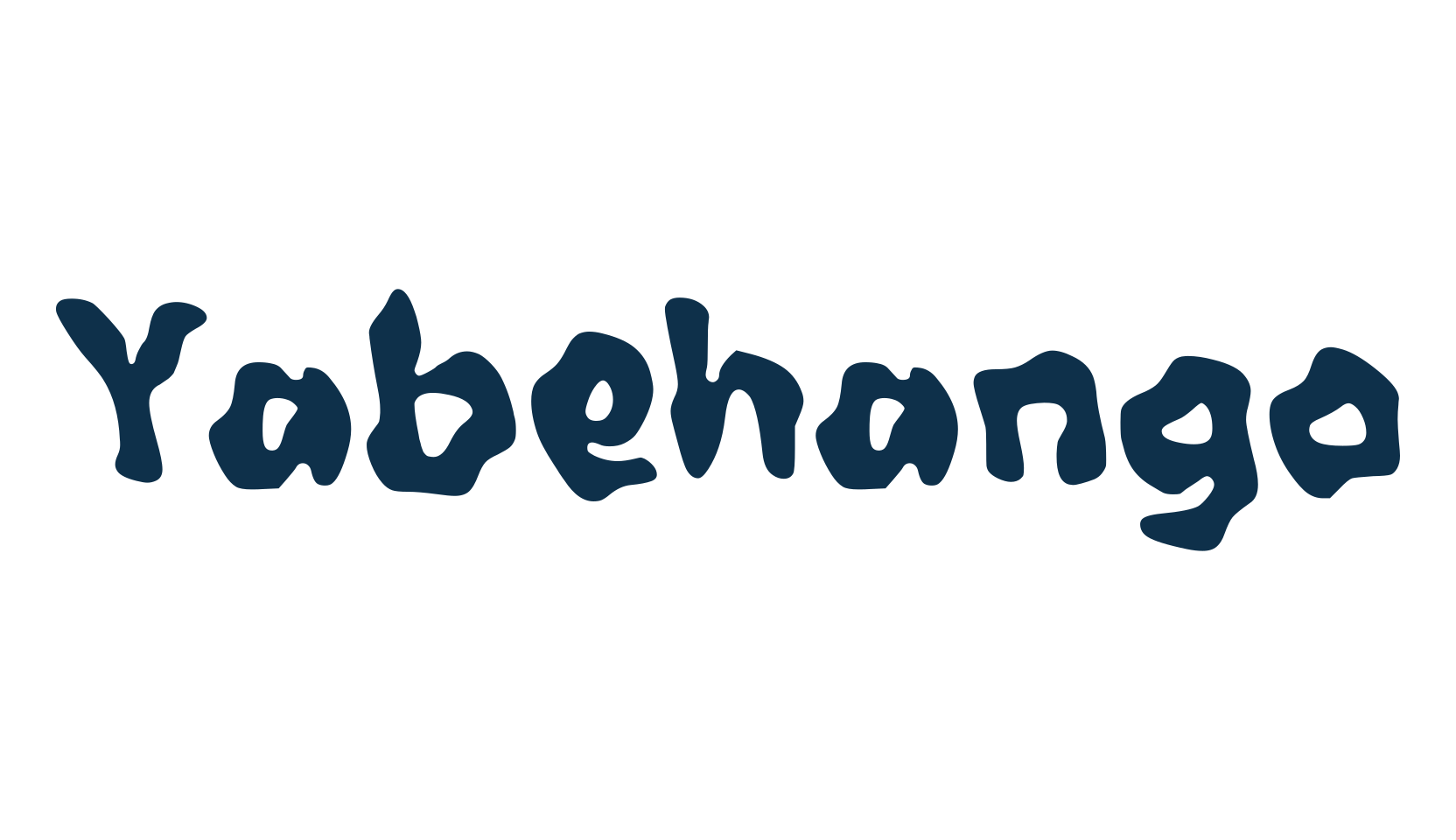 Yabehango, fancy distorted decorative font preview
