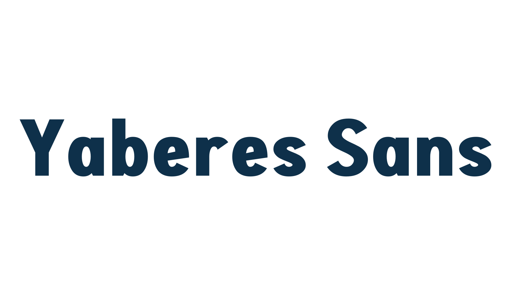 Yaberes Sans, sans serif font preview