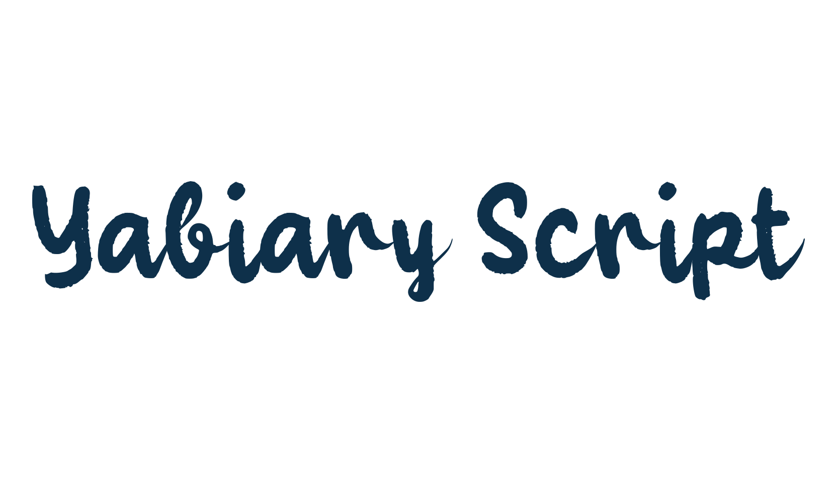 Yabiary Script, script brush fancy decorative calligraphy font preview