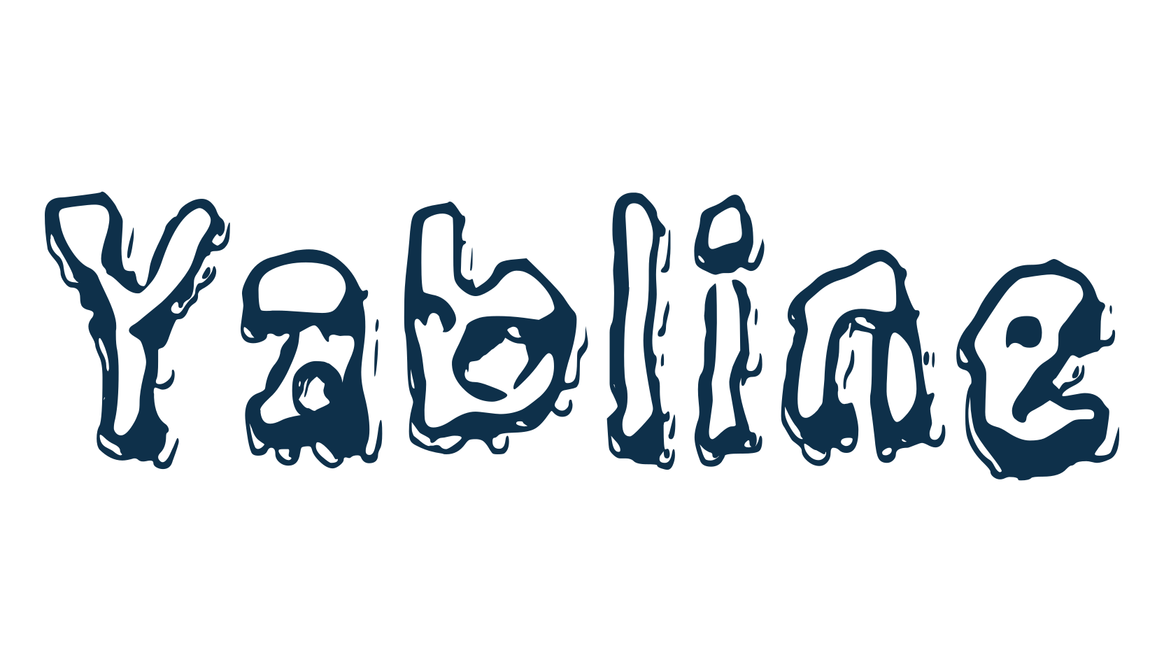 Yabline, fancy fire, ice decorative font preview