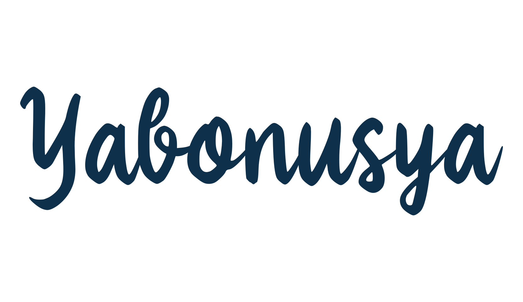 Yabonusya, handwriting font preview