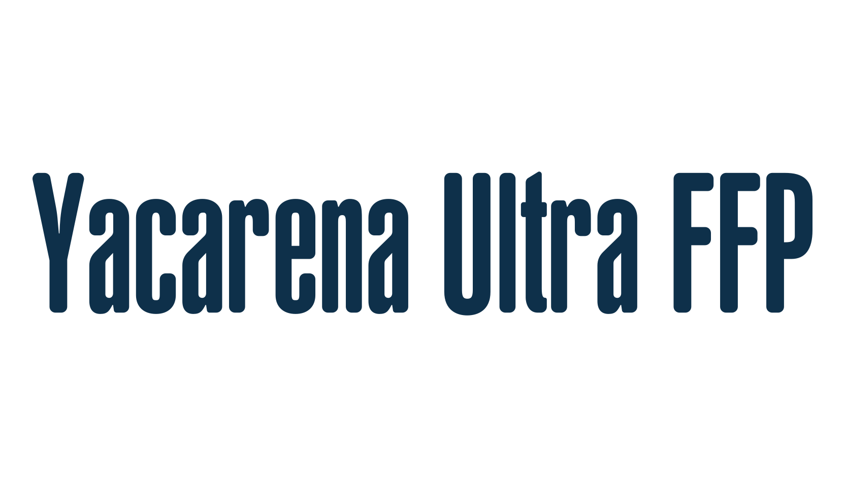 Yacarena Ultra FFP, basic sans serif font preview