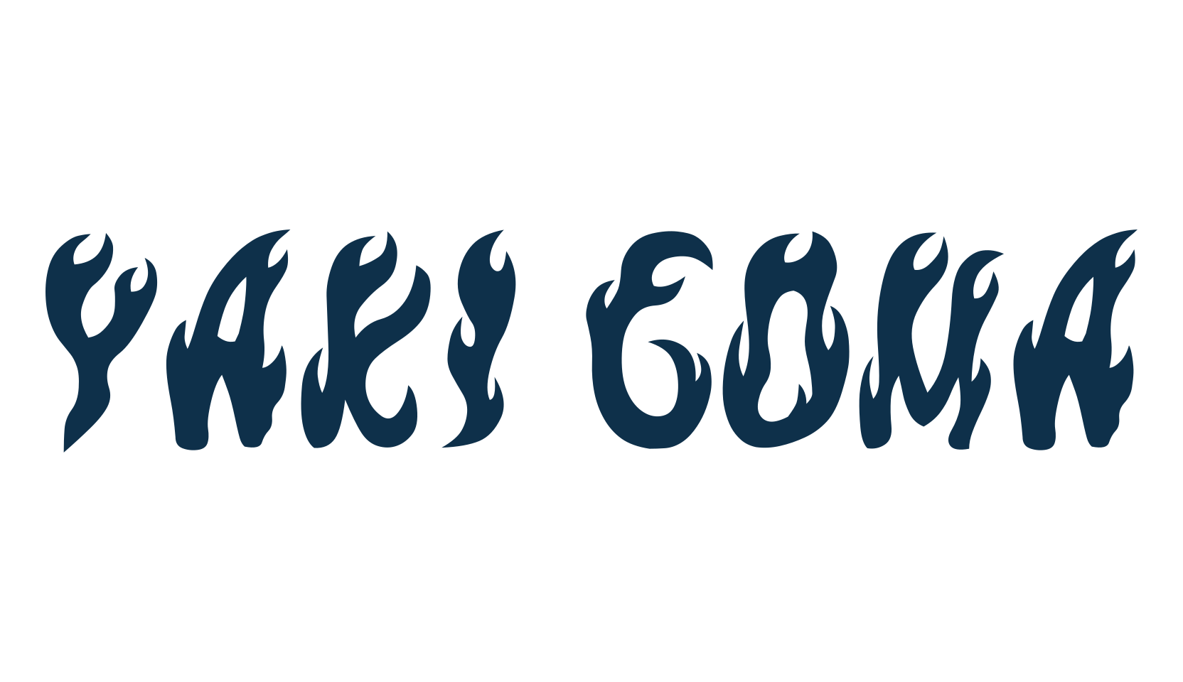 Yaki Goma, fancy fire, ice decorative font preview