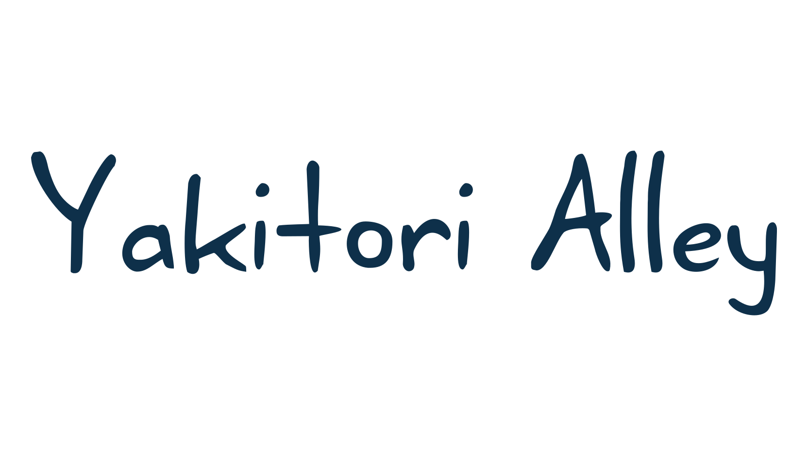 Yakitori Alley, script handwritten fancy decorative calligraphy font preview