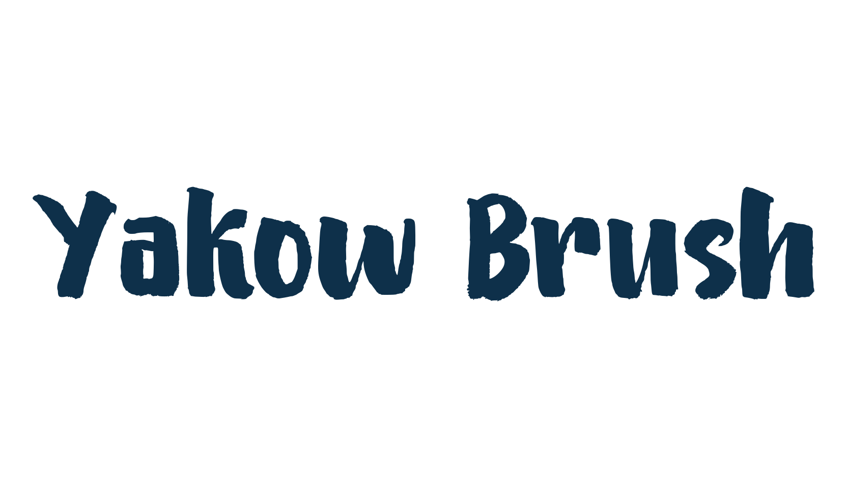 Yakow Brush, brush font preview