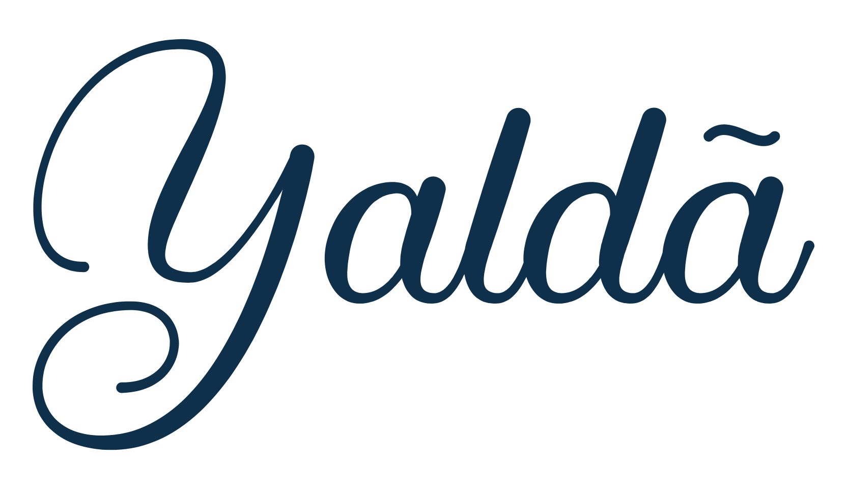 Yaldã, script calligraphy fancy decorative font preview