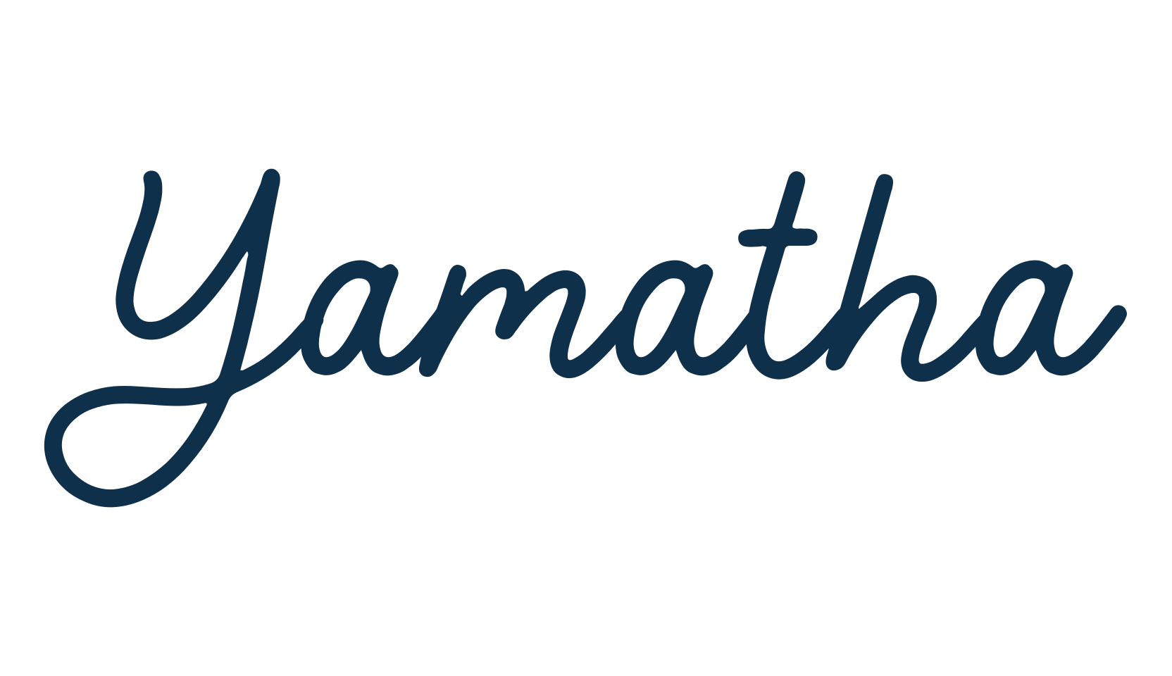 Yamatha, script handwritten fancy decorative calligraphy font preview