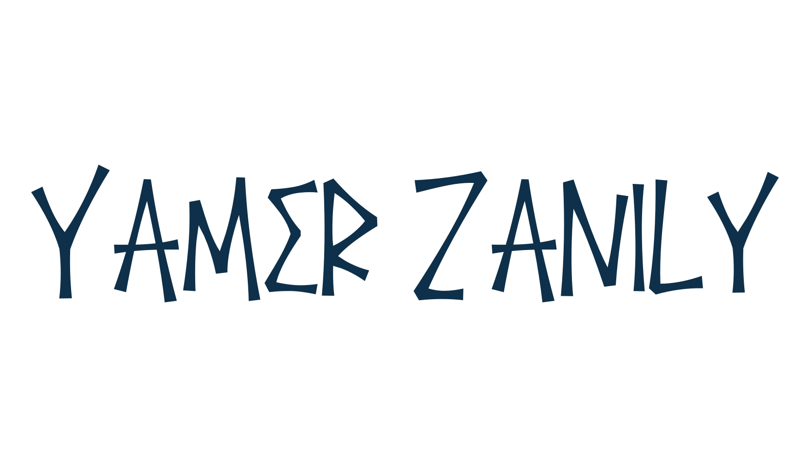 Yamer Zanily, fancy various decorative font preview