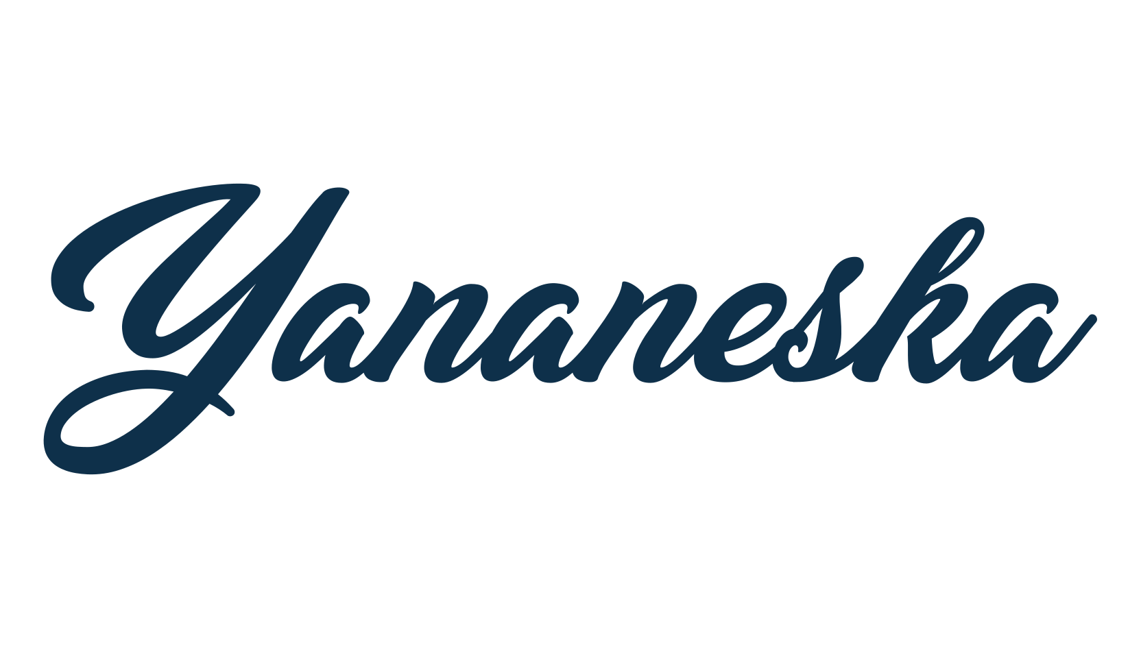 Yananeska, script calligraphy fancy decorative font preview