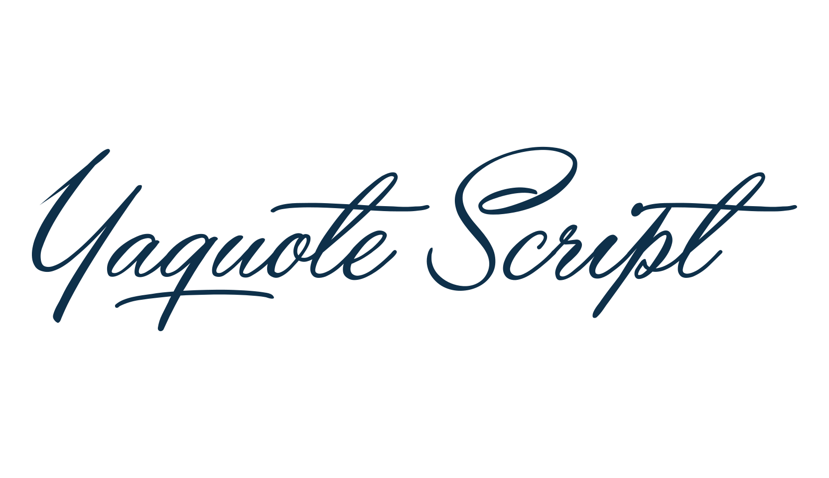 Yaquote Script, calligraphy font preview
