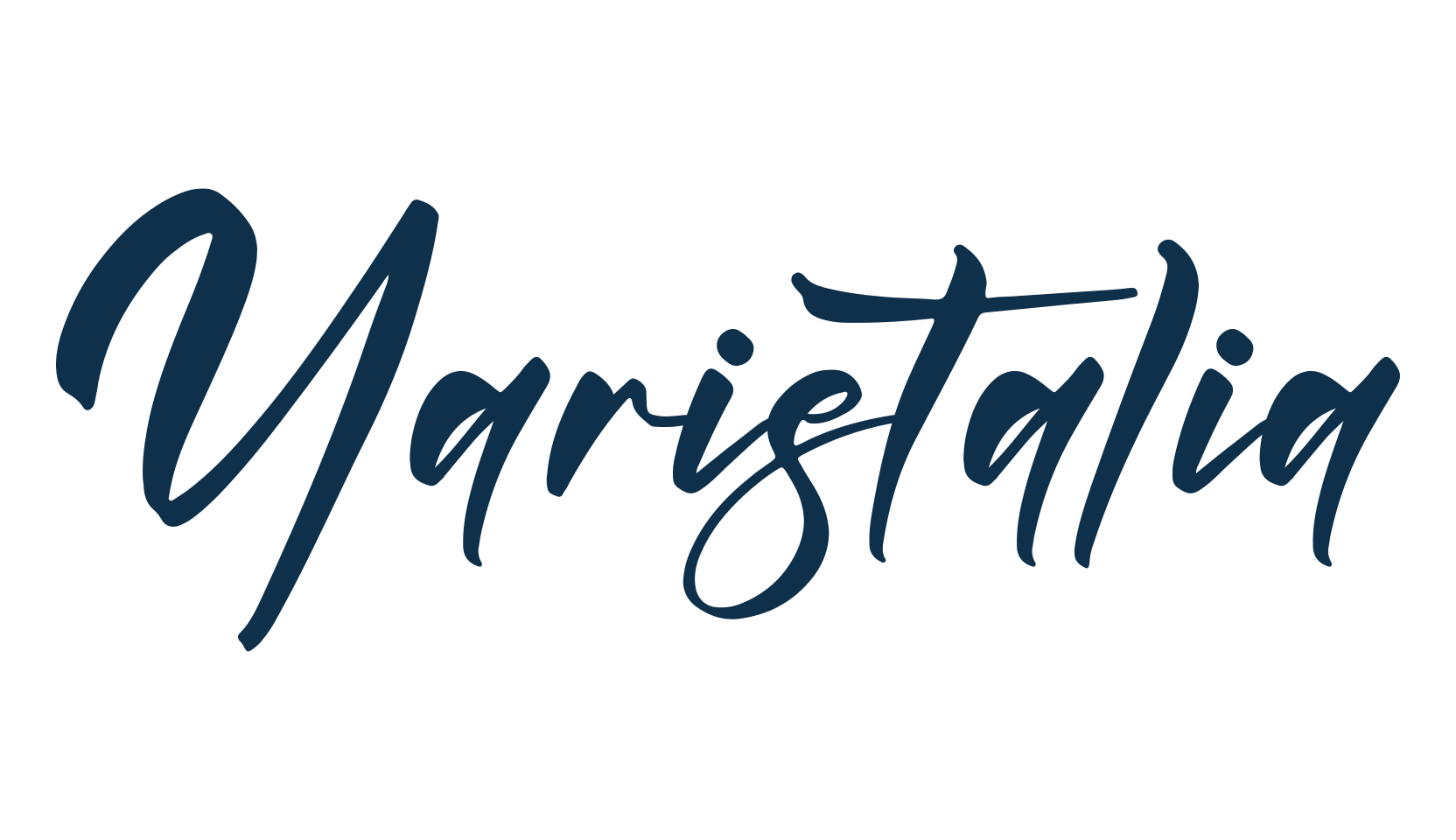 Yaristalia, handwriting font preview