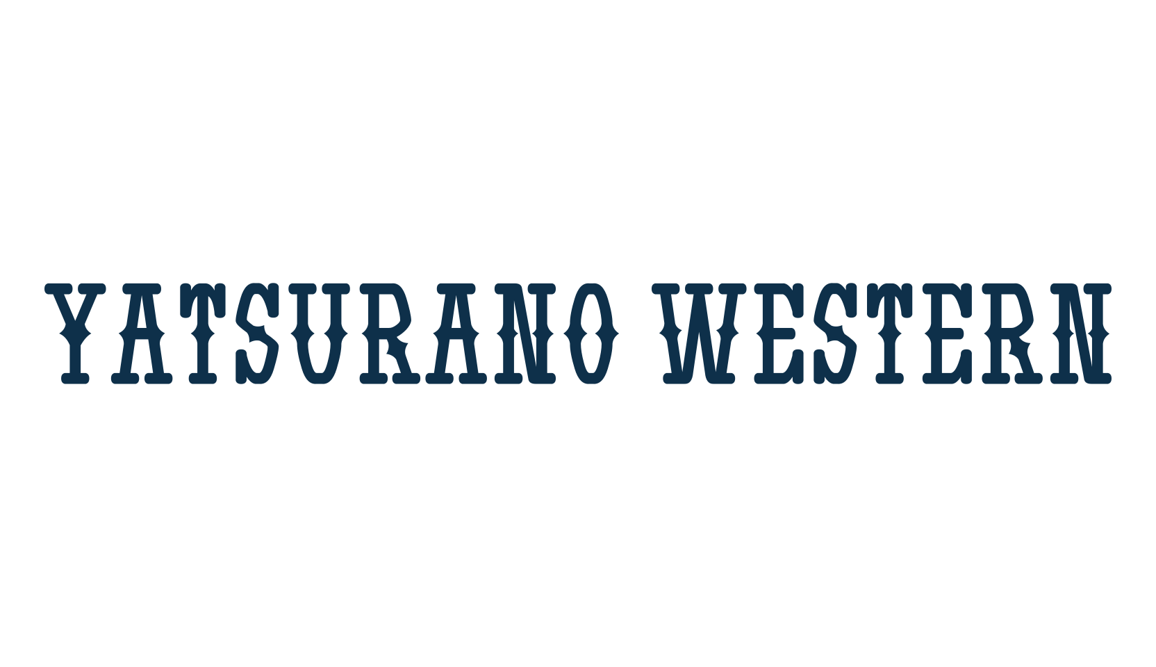 Yatsurano Western, fancy western decorative font preview