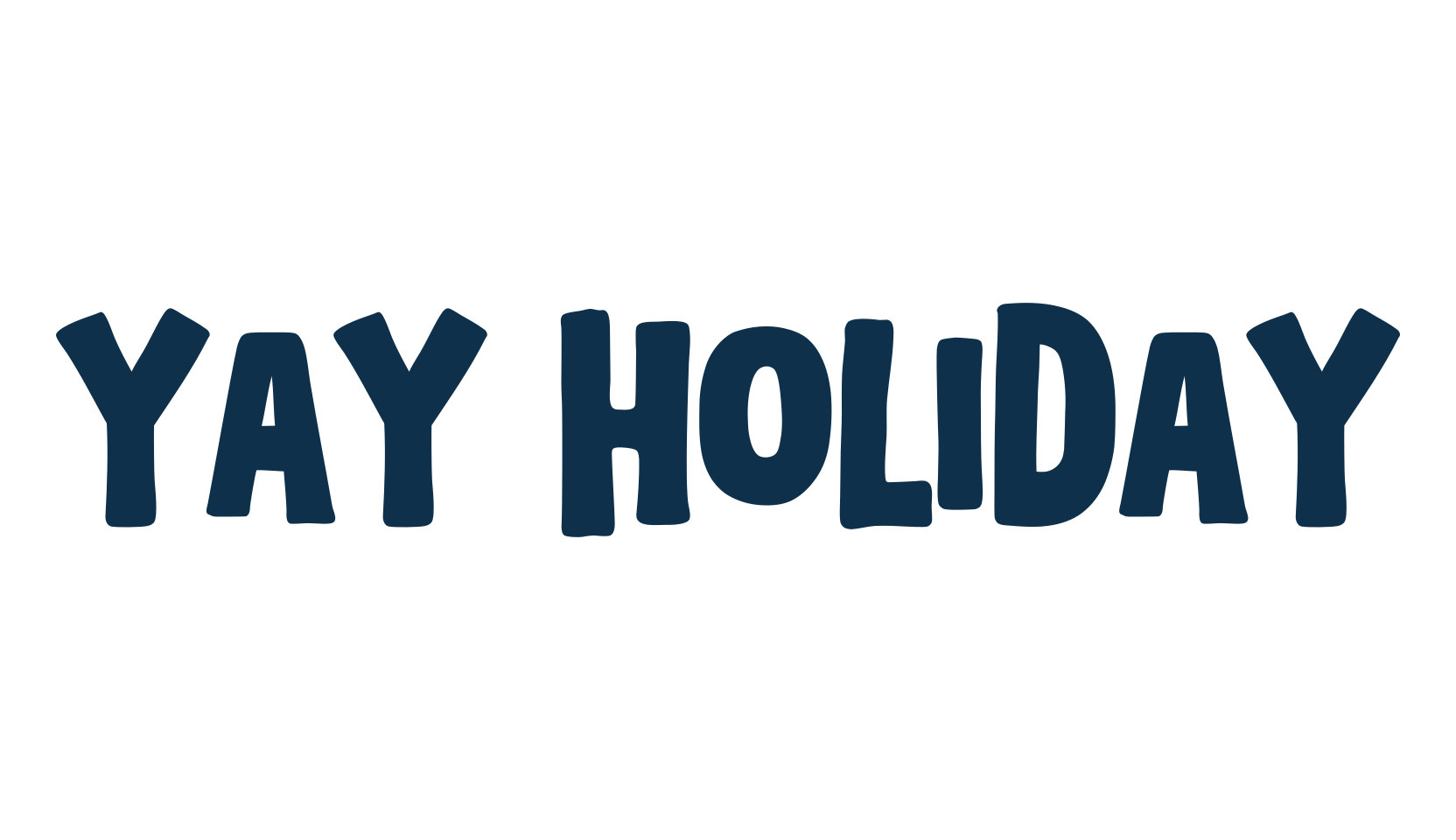 Yay Holiday, fancy cartoon decorative font preview