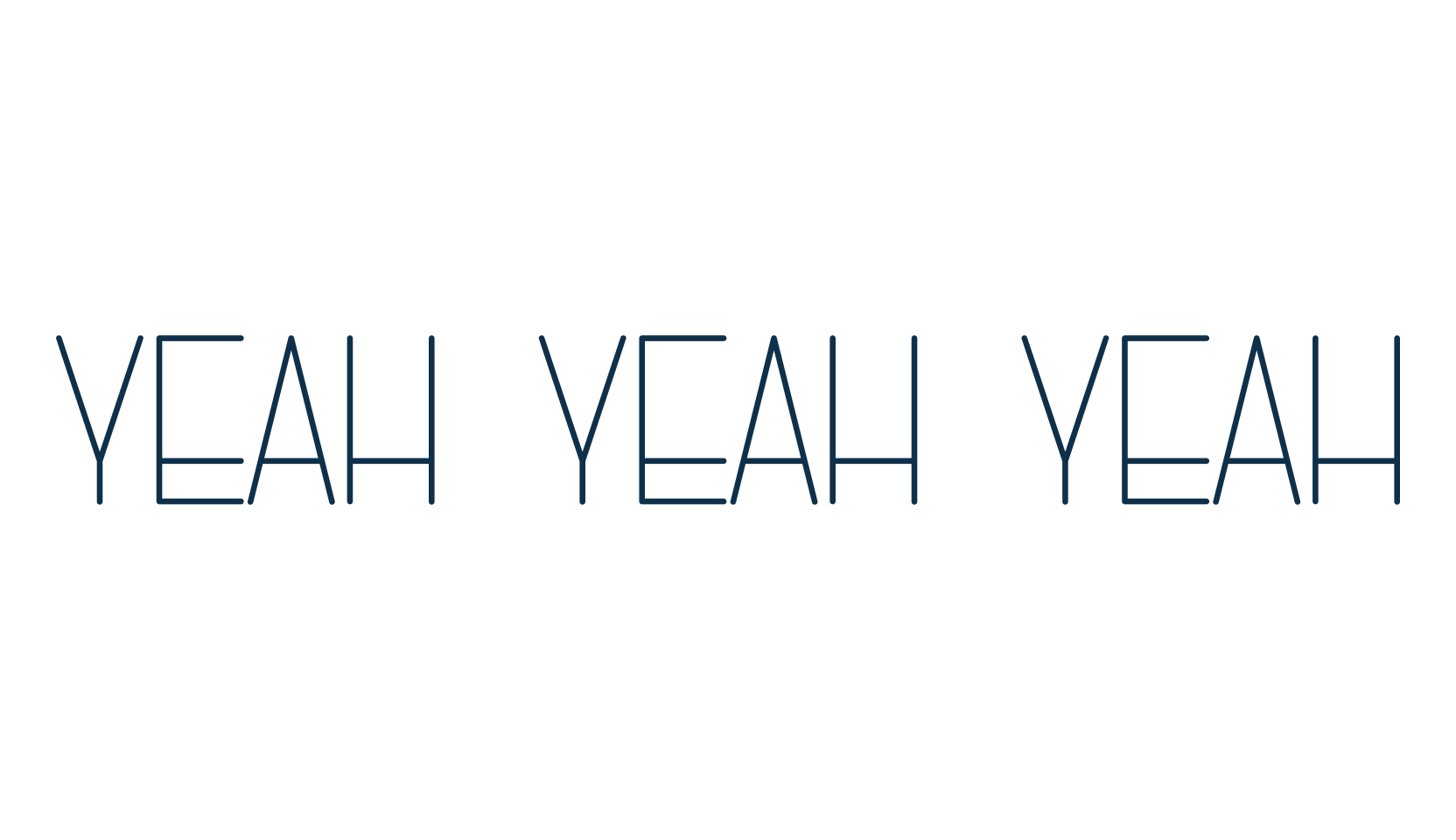 Yeah Yeah Yeah, sans serif font preview