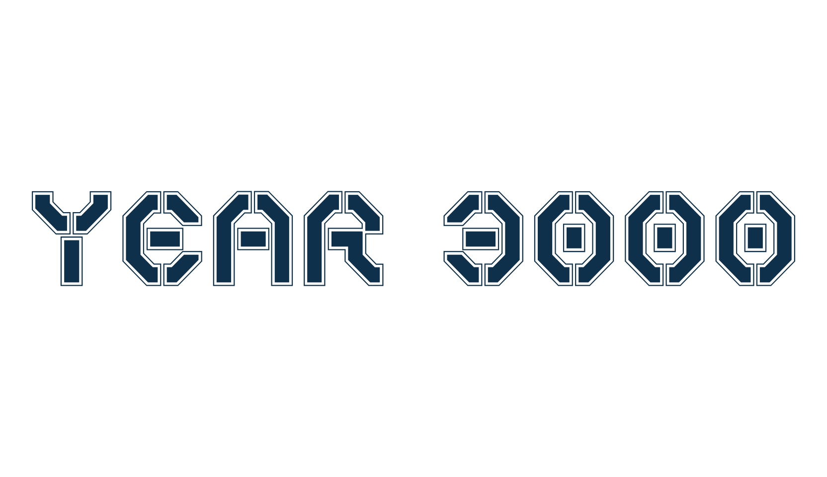 Year 3000, techno sci-fi font preview