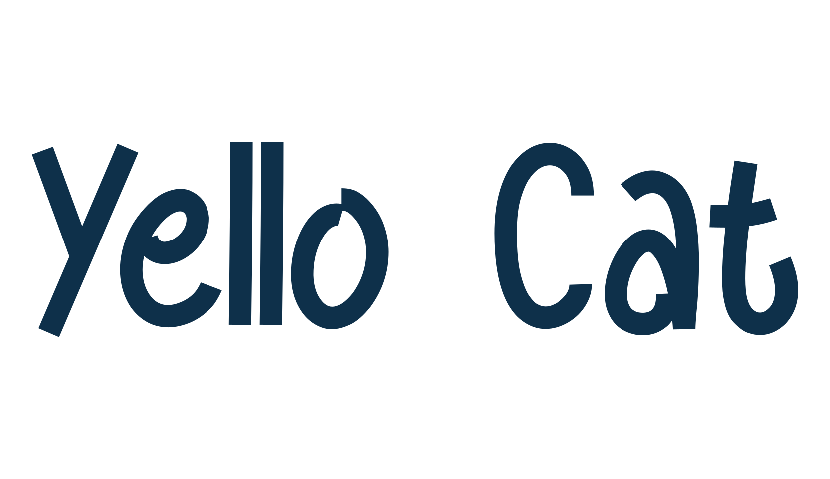 Yello Cat, cartoon font preview