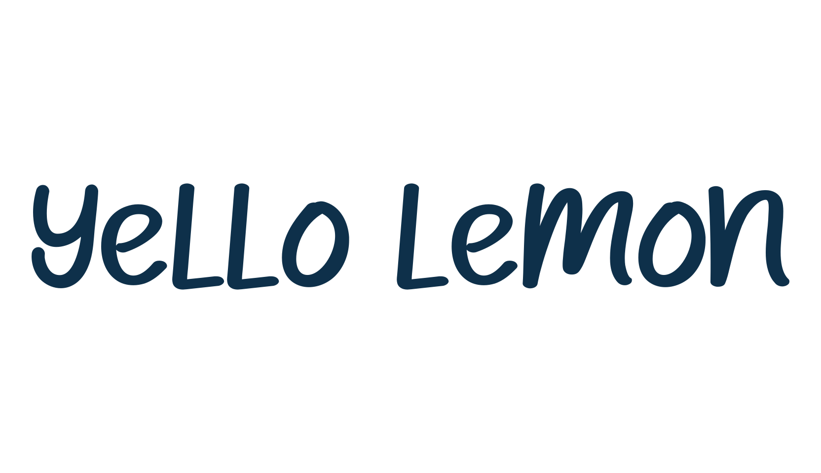 Yello Lemon, handwriting font preview