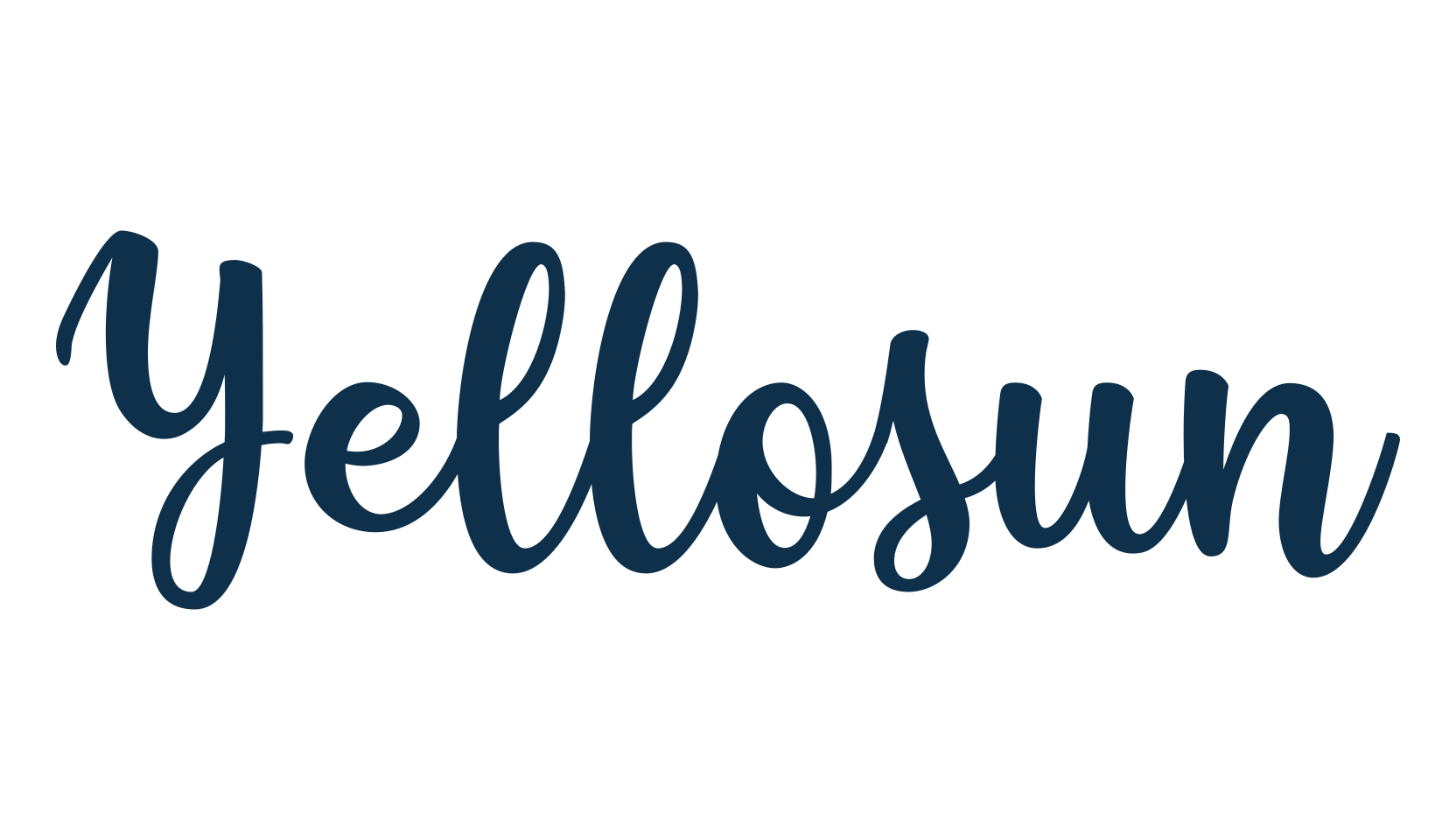 Yellosun, calligraphy font preview