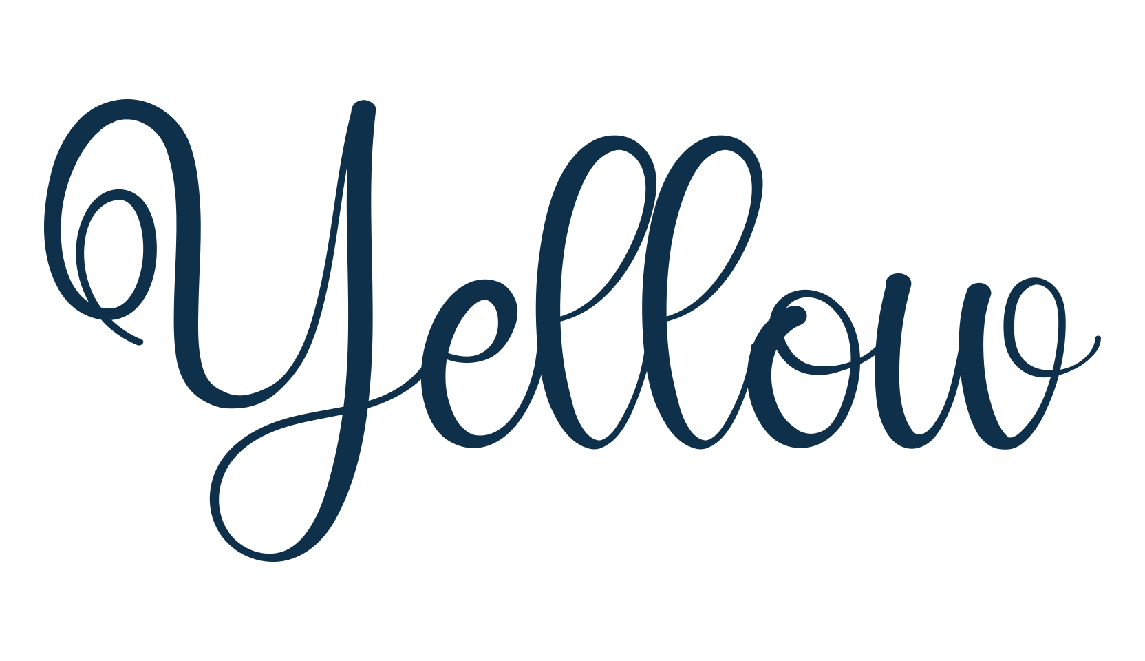Yellow (yellow-2), script calligraphy fancy decorative font preview