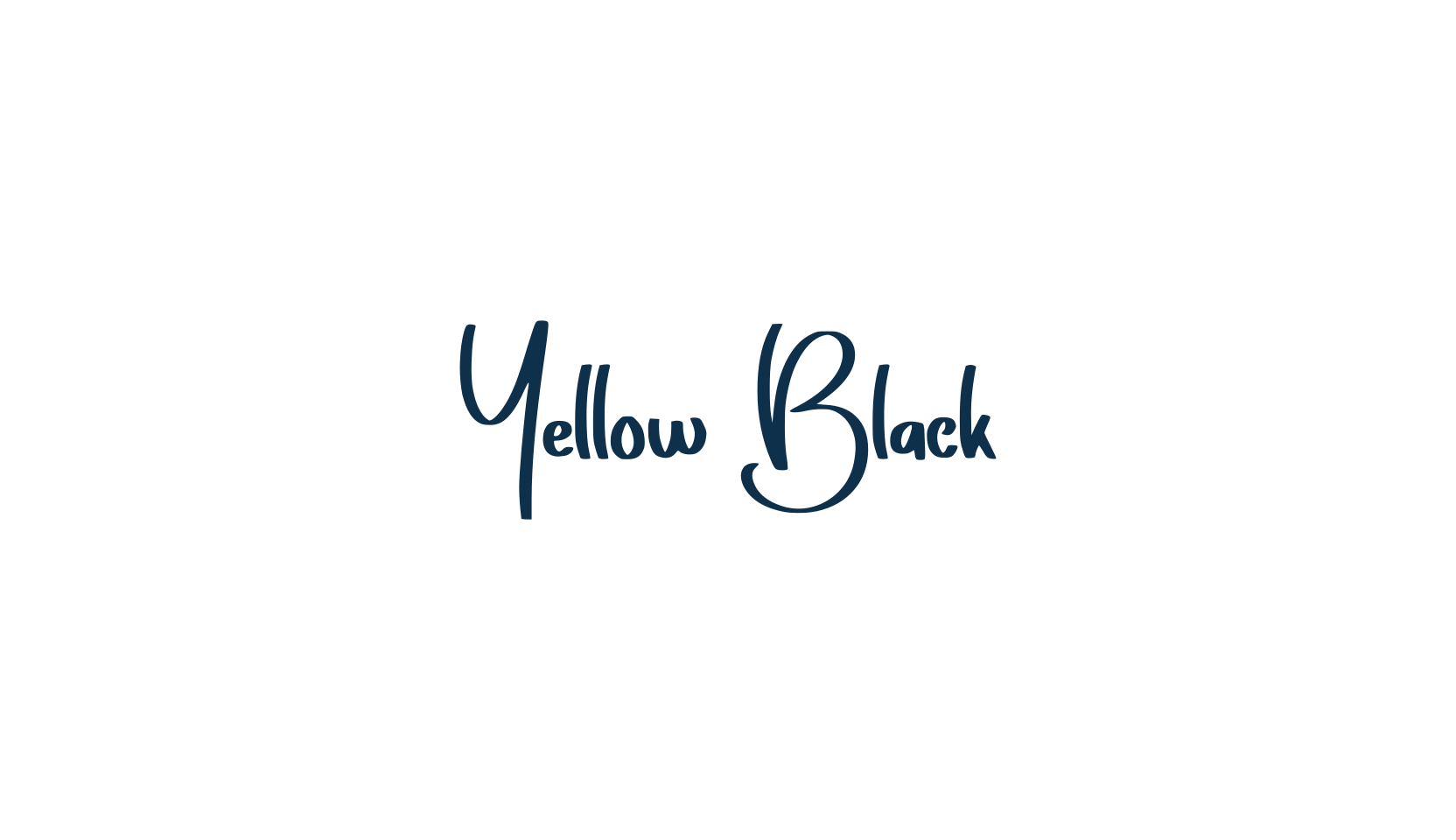 Yellow Black, script handwritten fancy decorative calligraphy font preview