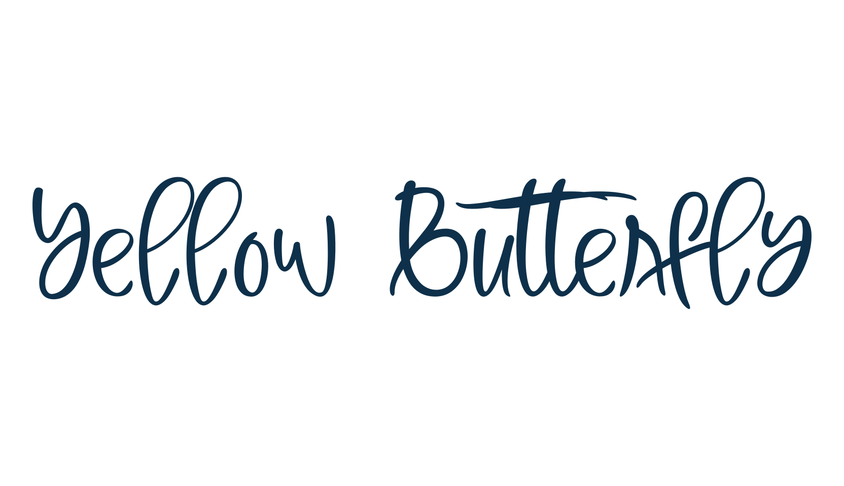 Yellow Butterfly, display market font preview