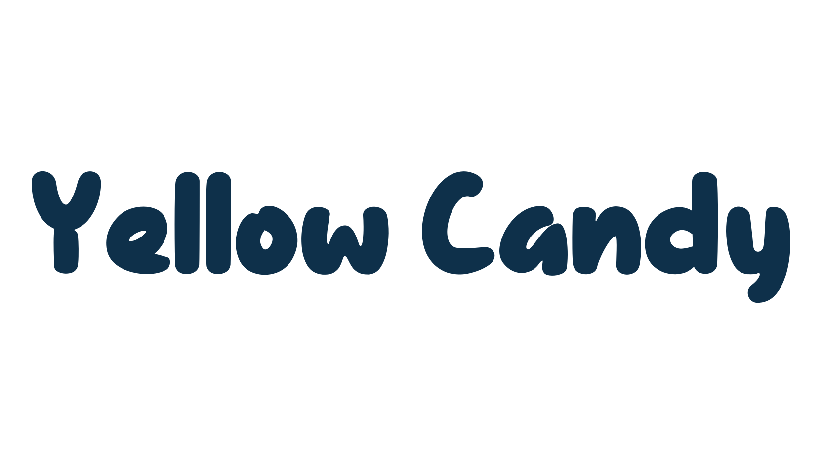 Yellow Candy, fancy cartoon decorative font preview
