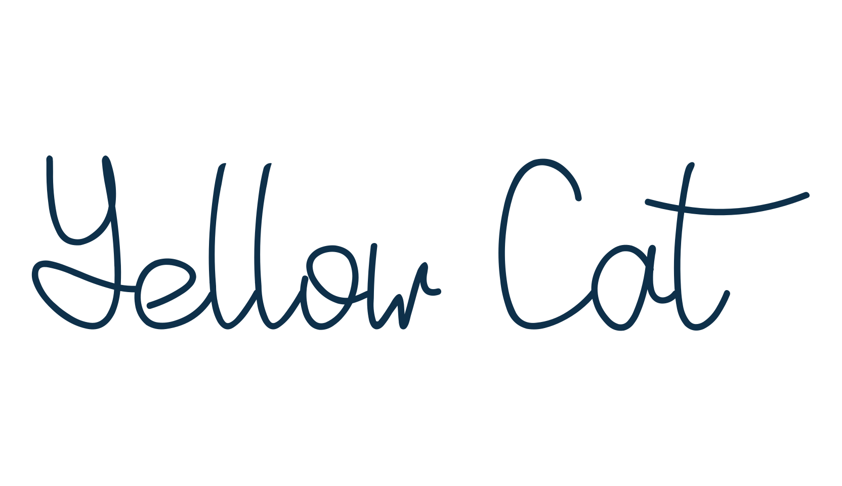 Yellow Cat, script handwritten fancy decorative calligraphy font preview