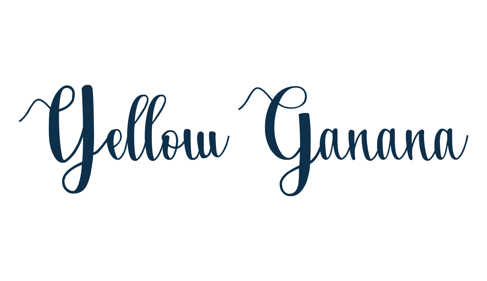 Yellow Ganana, calligraphy font preview