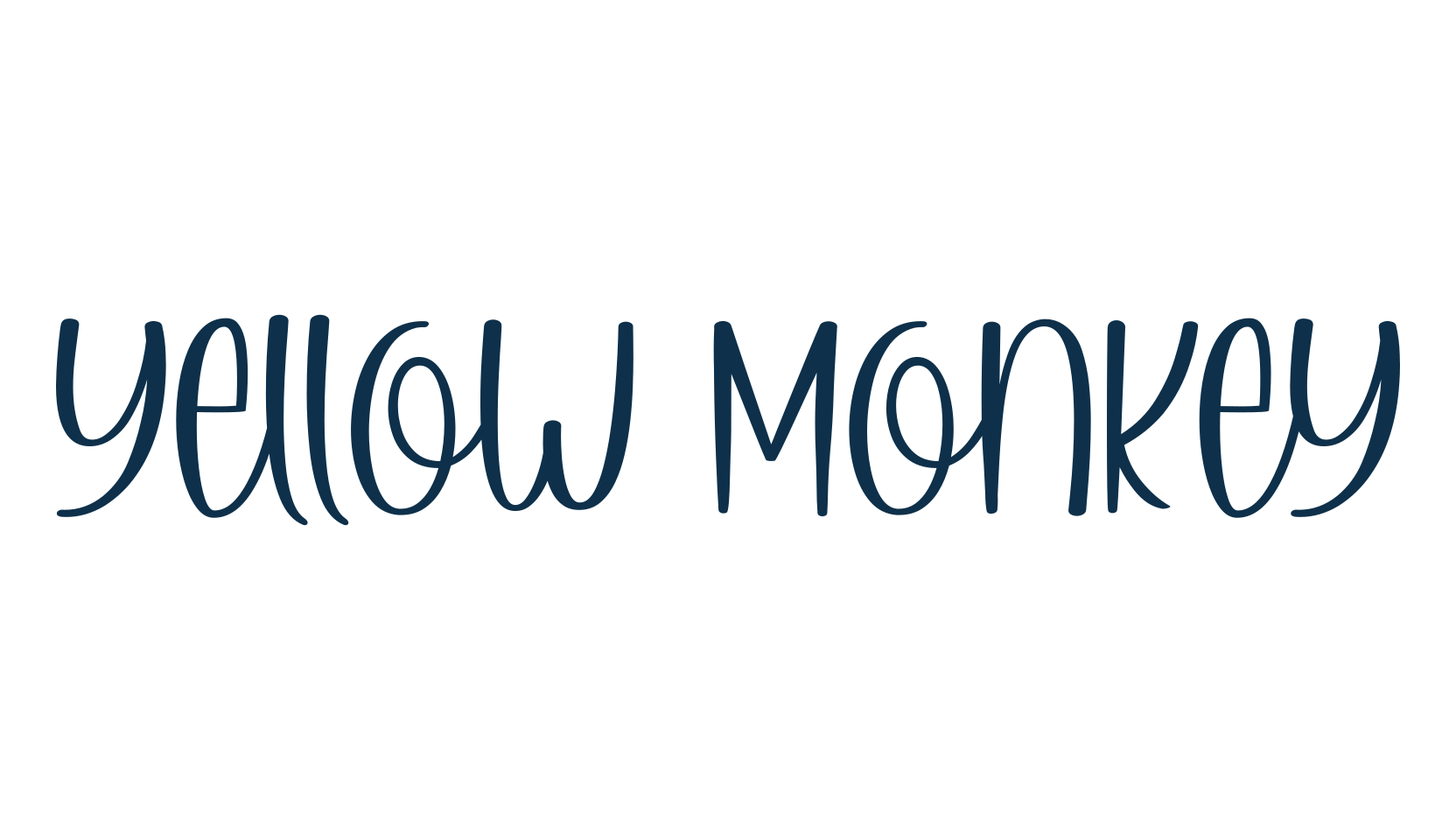 Yellow Monkey, fancy cartoon decorative font preview