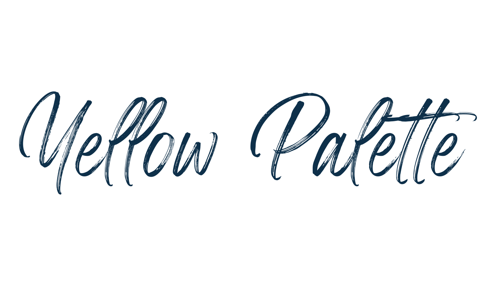 Yellow Palette, brush font preview
