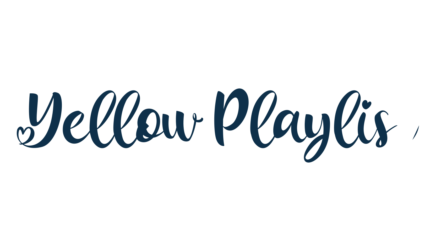 Yellow Playlist, fancy various decorative script calligraphy font preview