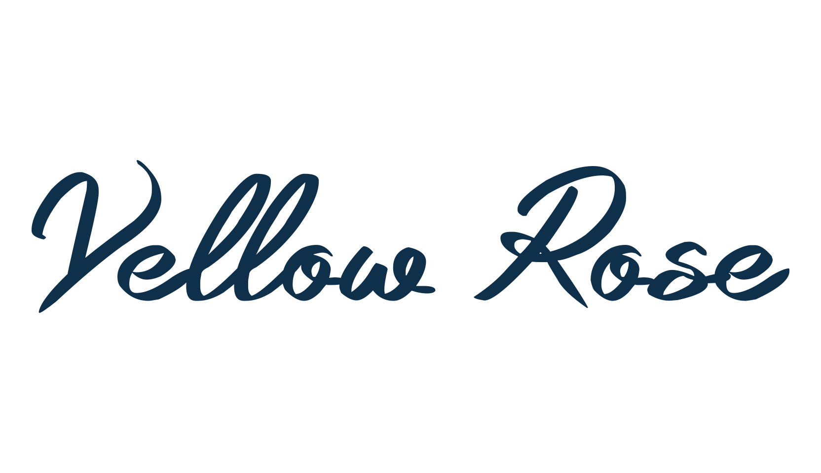 Yellow Rose, handwriting font preview