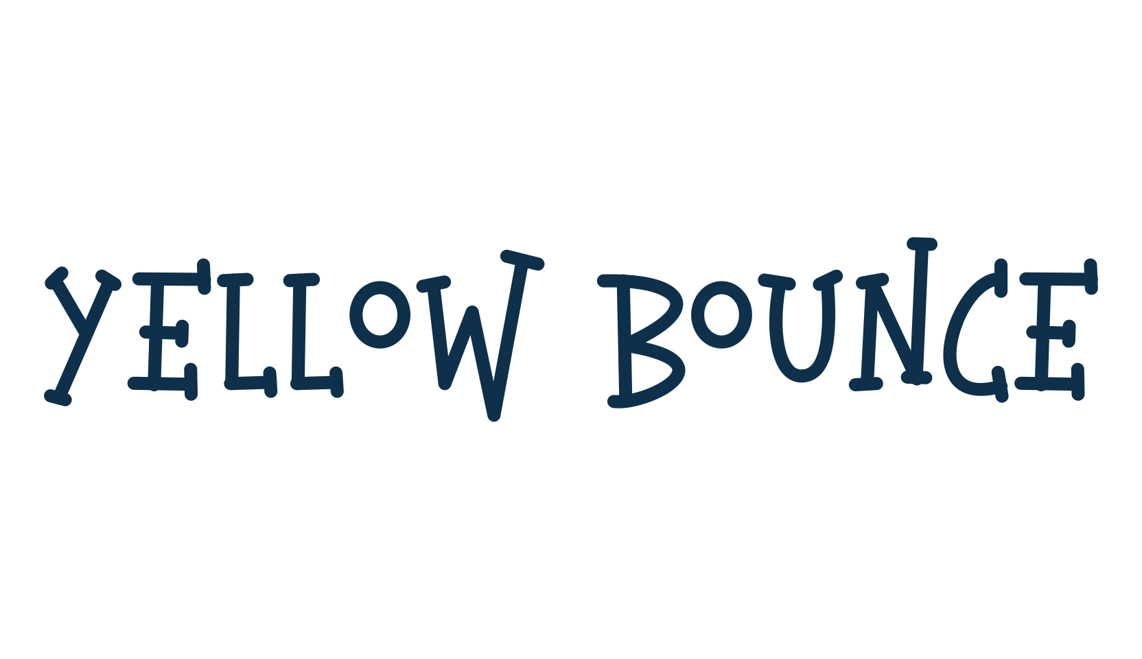Yellow bounce, fancy cartoon decorative font preview